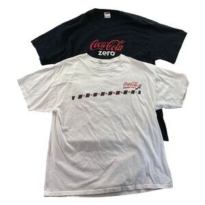 2 Coca-Cola Zero Men's Racing T-Shirts XL Lot Of Two Classic Graphic Tee